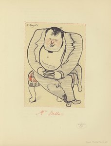 Karikatur von Hilaire Belloc, anglo-französischer Schriftsteller und Historiker (Farblithografie) von John  Doyle