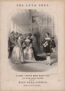 Lutesangen fra Anna Bolena af Donizetti (farve litho)