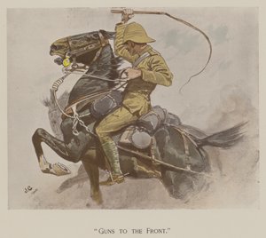 Guns to the Front (farve litho) af John (after) Charlton