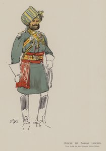 Officer 1st Bombay Lancers (farve litho)
