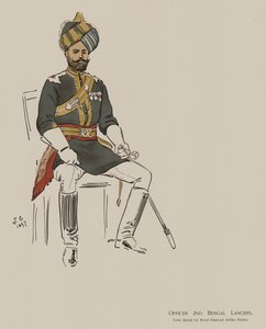 Officer 2nd Bengal Lancers (farve litho)