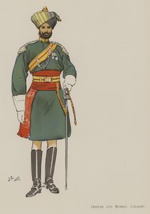 Officer 6th Bombay Cavalry (Sort Litho)