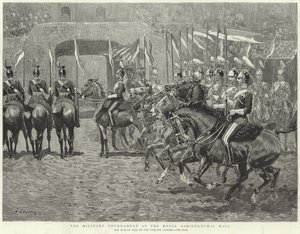 Militærturneringen i Royal Agricultural Hall (gravering) af John (after) Charlton