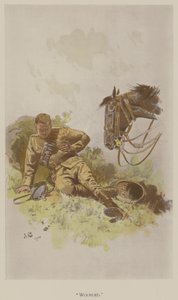 Såret (farve litho) af John (after) Charlton