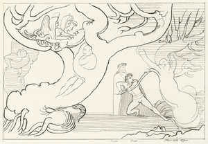 Forest of Harpies, Inferno, Canto 13 (gravering) af John (after) Flaxman
