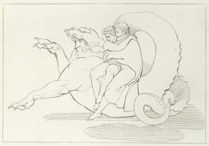 Gerion, Inferno, Canto 17 (gravering) af John (after) Flaxman