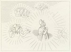 Heavenly Splendours, Paradise, Canto 20 (gravering) af John (after) Flaxman