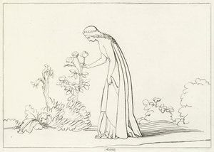 Matilda, Skærsilden, Canto 28 (gravering) af John (after) Flaxman