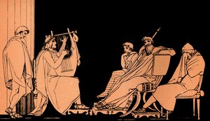 Odysseus græder over Demodocus