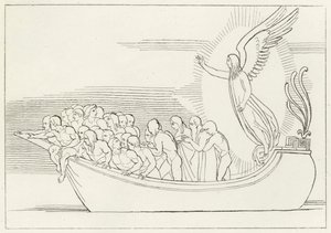 Velsignelsen, skærsilden, sang 2 (stik) af John (after) Flaxman