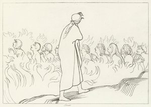 Den kødfulde, skærsilden, sang 25 (stik) af John (after) Flaxman