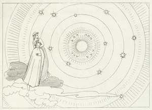 The Empyreum, Paradise, Canto 28 (gravering) af John (after) Flaxman