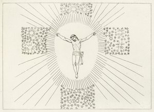 The Glorious Cross, Paradise, Canto 14 (gravering) af John (after) Flaxman