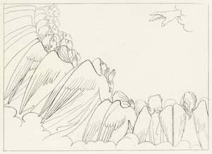Hierarkierne, Paradise, Canto 29 (gravering) af John (after) Flaxman