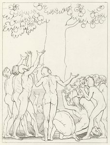 The Intempate, Skærsilden, Canto 24 (gravering) af John (after) Flaxman