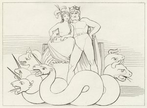 Kirkens intriger, Skærsilden, sang 32 (stik) af John (after) Flaxman