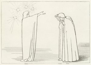 The Mountain of Probation, Skærsilden, Canto 1 (gravering) af John (after) Flaxman