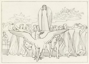 Den mystiske bil, skærsilden, Canto 31 (gravering) af John (after) Flaxman