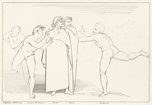 Ildregnen, Inferno, Canto 16 (gravering) af John (after) Flaxman