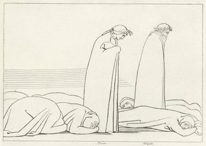 Fyldehullets område, skærsilden, sang 19 (stik) af John (after) Flaxman