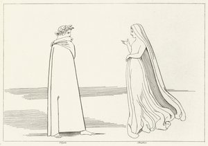 Virgil og Beatrice møde, Inferno, Canto 2 (gravering)