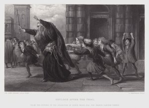 Shylock efter retssagen (gravering) af John (after) Gilbert