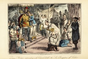 Kong Edward III af England efter belejringen af Calais i 1347 af John (after) Leech