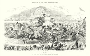 Mindesmærker for den store udstilling 1851, Det store derbyløb for atten hundrede og enoghalvtreds (gravering) af John (after) Leech
