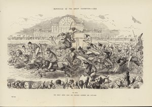 Mindesmærker for den store udstilling 1851, Det store derbyløb for atten hundrede og enoghalvtreds (gravering) af John (after) Leech