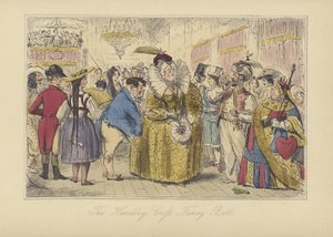 Handley Cross Fancy Ball (farvet ætsning) af John (after) Leech
