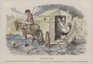 Værdifuldt tip (farvet gravering) af John (after) Leech