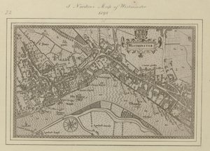 En plan for Westminster af John (after) Norden