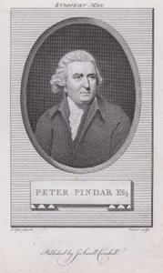 John Wolcot, engelsk læge og satiriker, der skrev under pennenavnet Peter Pindar (gravering)