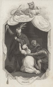 Scene fra Tamerlane af Nicholas Rowe (gravering)