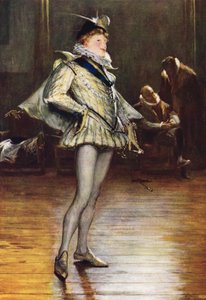 "Kender du denne vandflue" (farvelitografi) af John (after) Pettie