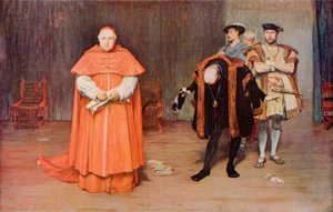 Shakespeare: The Downfall of Wolsey, King Henry VIII, Act III, Scene 2 (farve litho)