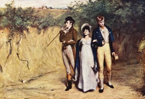 To strenge til hendes bue (farvelitografi) af John (after) Pettie