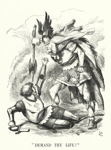 Punch tegneserie: Demand Thy Life! - Frankrigs nederlag i den fransk-preussiske krig (gravering)