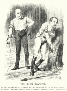 Punch tegneserie: The Duel Decided - Frankrigs nederlag i den fransk-preussiske krig (gravering)