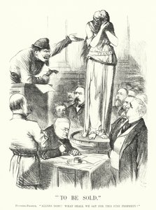 Punch tegneserie: Skal sælges - Pariserkommunen (gravering) af John (after) Tenniel