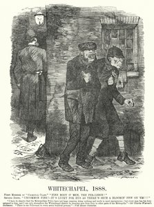 Punch tegnefilm: Whitechapel af John (after) Tenniel
