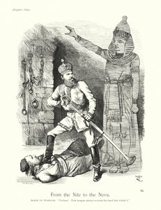 Sir John Tenniel-tegneserie: Fra Nilen til Neva (kobberstik) af John (after) Tenniel