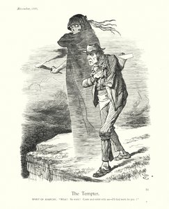 Sir John Tenniel-tegneserie: Fristeren (kobberstik) af John (after) Tenniel