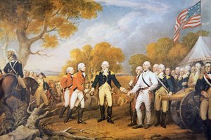 Overgivelse af general Burgoyne i Saratoga, New York