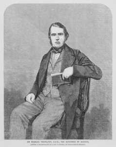 Sir Charles Trevelyan, britisk koloniadministrator (kobberstik) af John (after) Watkins