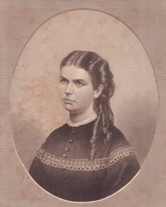 Portræt af Ada Kinsman (1845-1871), kone til pastor Edward Archibald Wanless, gravering af FE Jones, omkring 1870 af Walter Charles Mills