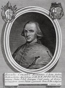 Portræt af Ercole Consalvi (1757-1824), italiensk kardinal og politiker, gravering af Carlo Antonini af Walter Charles Mills