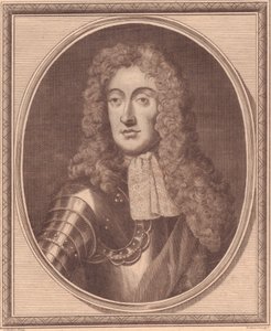 Portræt af James II af England (1633-1701), kobberstik af John Goldar (1729-1795) fra maleri af G Kneller af Walter Charles Mills