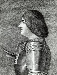 Portræt af Ludovico Sforza, kendt som Il Moro (1452-1508), hertug af Milano, gravering