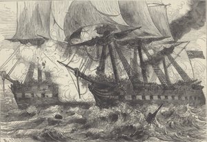 Sea Battle (litho) af Walter Charles Mills